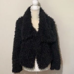 NWOT Zara Faux fur fuzzy crop coat jacket